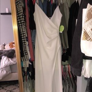 White maxi dress